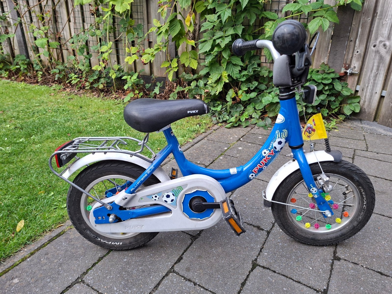 Puky kinderfiets blauw met zijwieltjes, Ophalen, Minder dan 16 inch, Zijwieltjes
