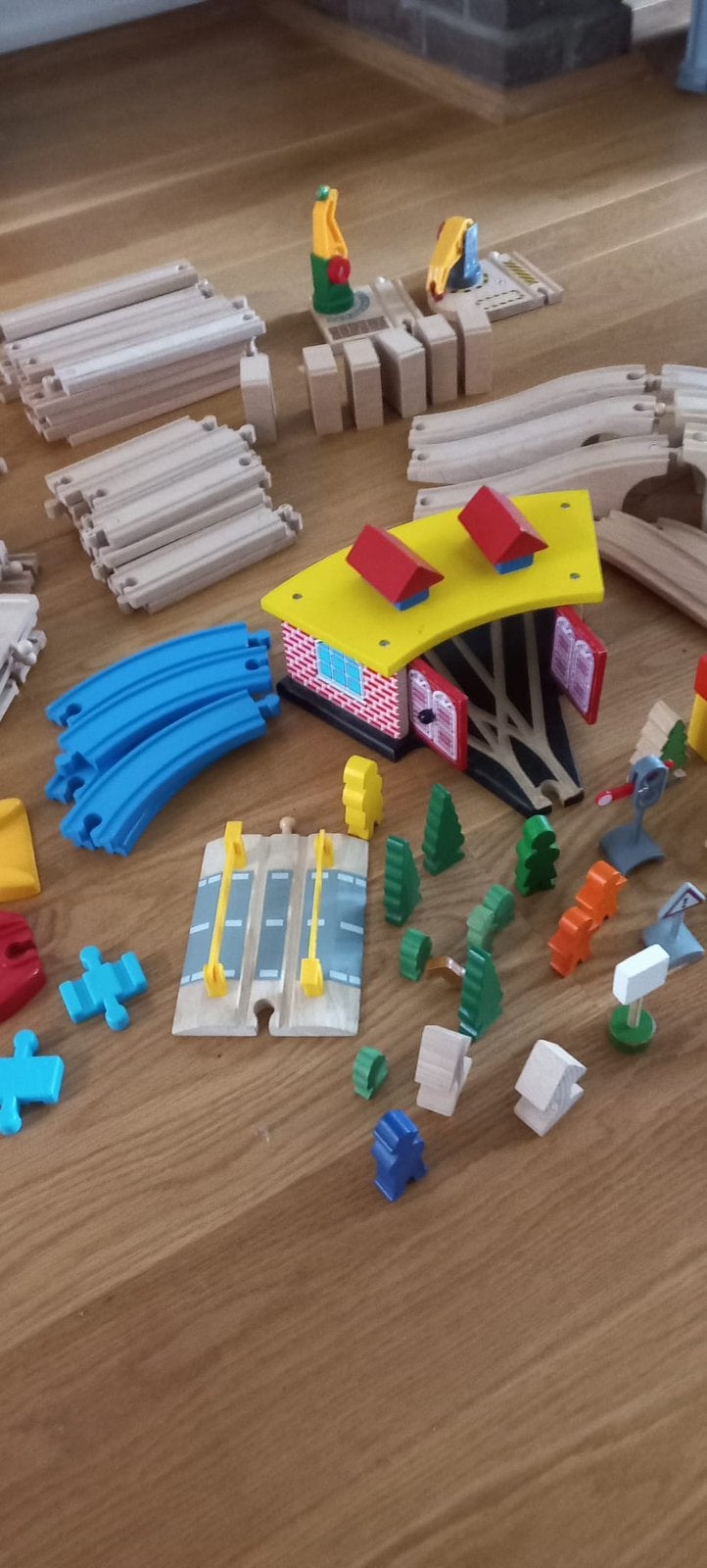 Uitgebreide Houten speelgoedtrein Thomas de trein, Ophalen of Verzenden, Gebruikt