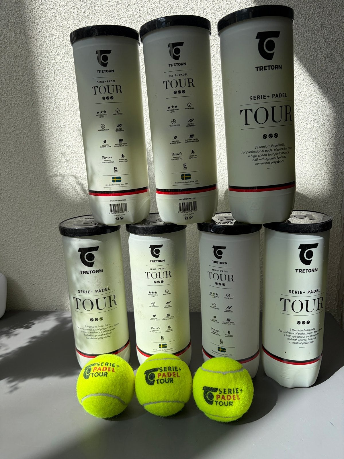 Tretorn Serie+ Padel Tour ballen, Ophalen of Verzenden, Zo goed als nieuw, Padelballen