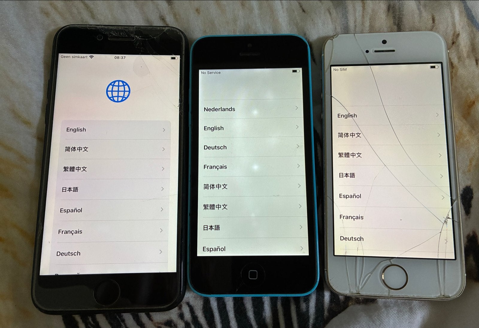 Set van 3 iPhones, Gebruikt, 16 GB, Ophalen of Verzenden, Zonder abonnement