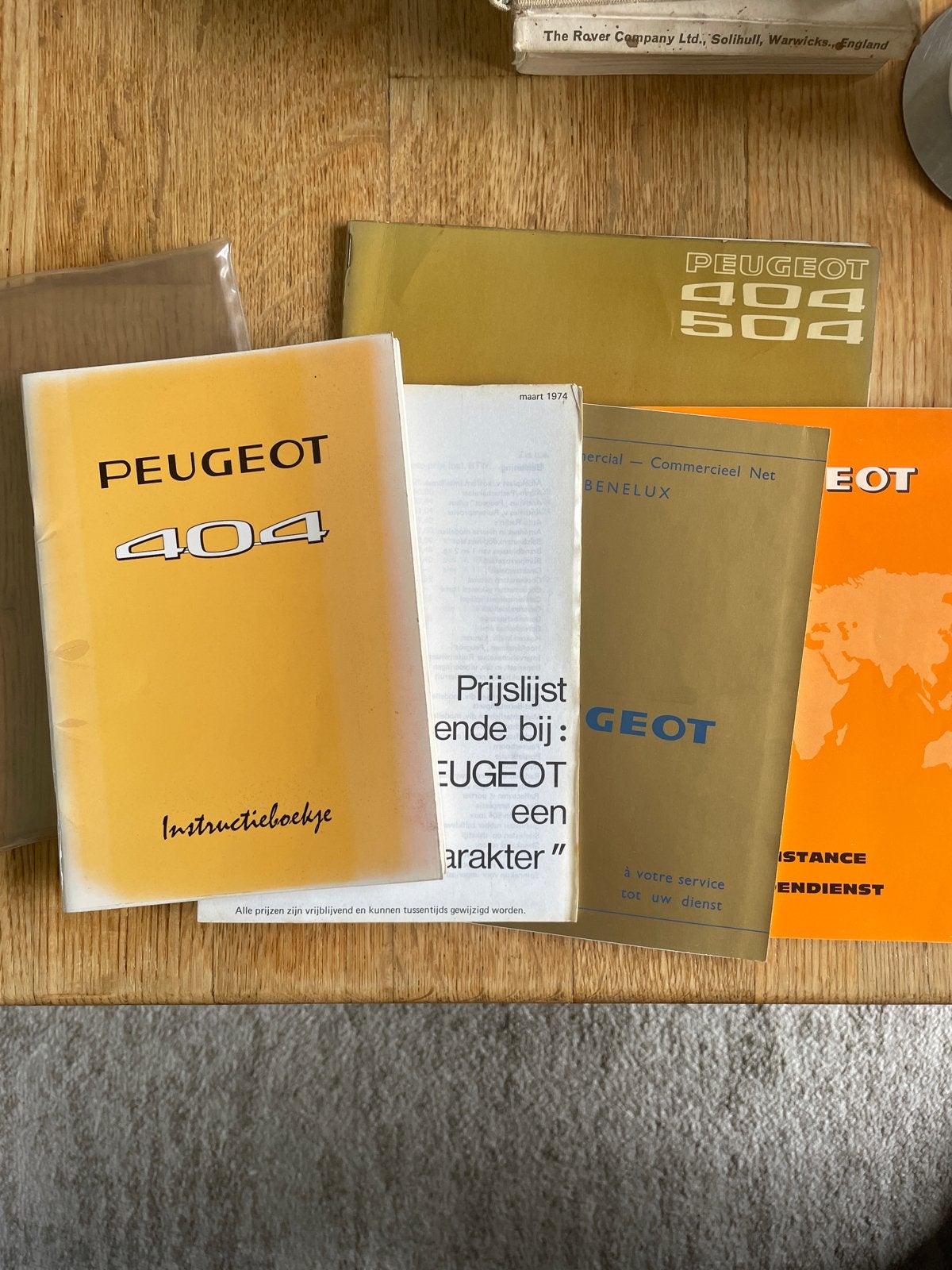 Peugeot 404 Instructieboekje en documentatie, Ophalen of Verzenden