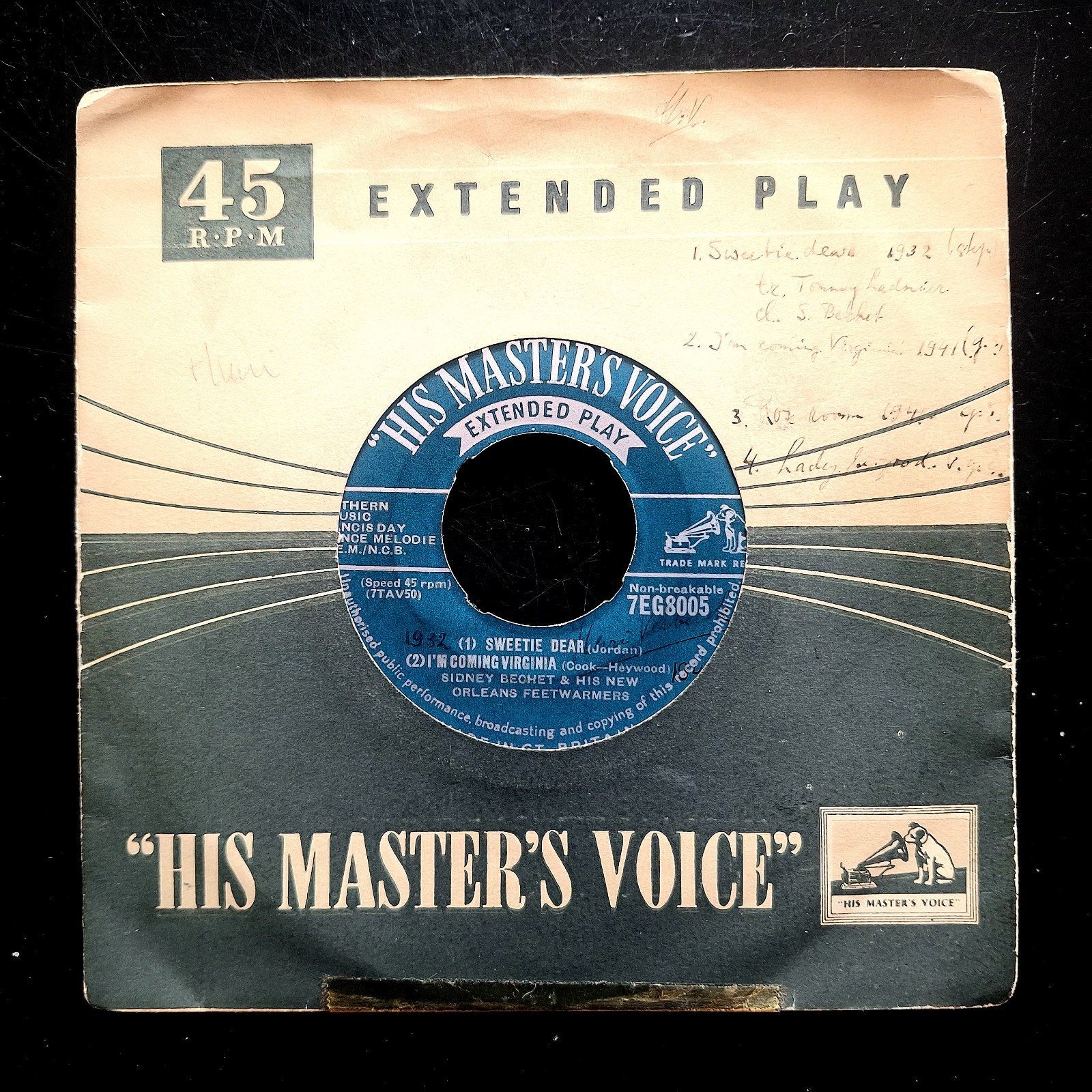7"-EP/SINGLE  SIDNEY BECHET - Sweetie Dear, EP, Ophalen of Verzenden, Gebruikt, EP
