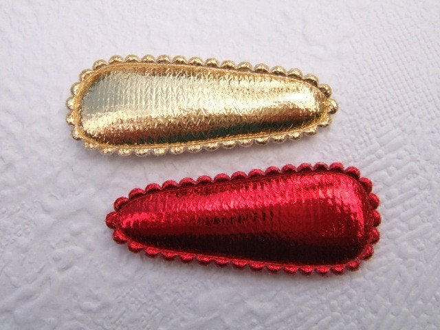 HALVE PRIJS ~ 4 cm ~ Glanzend kniphoesje ~ Goud & Rood, -, -, Overige typen, Nieuw