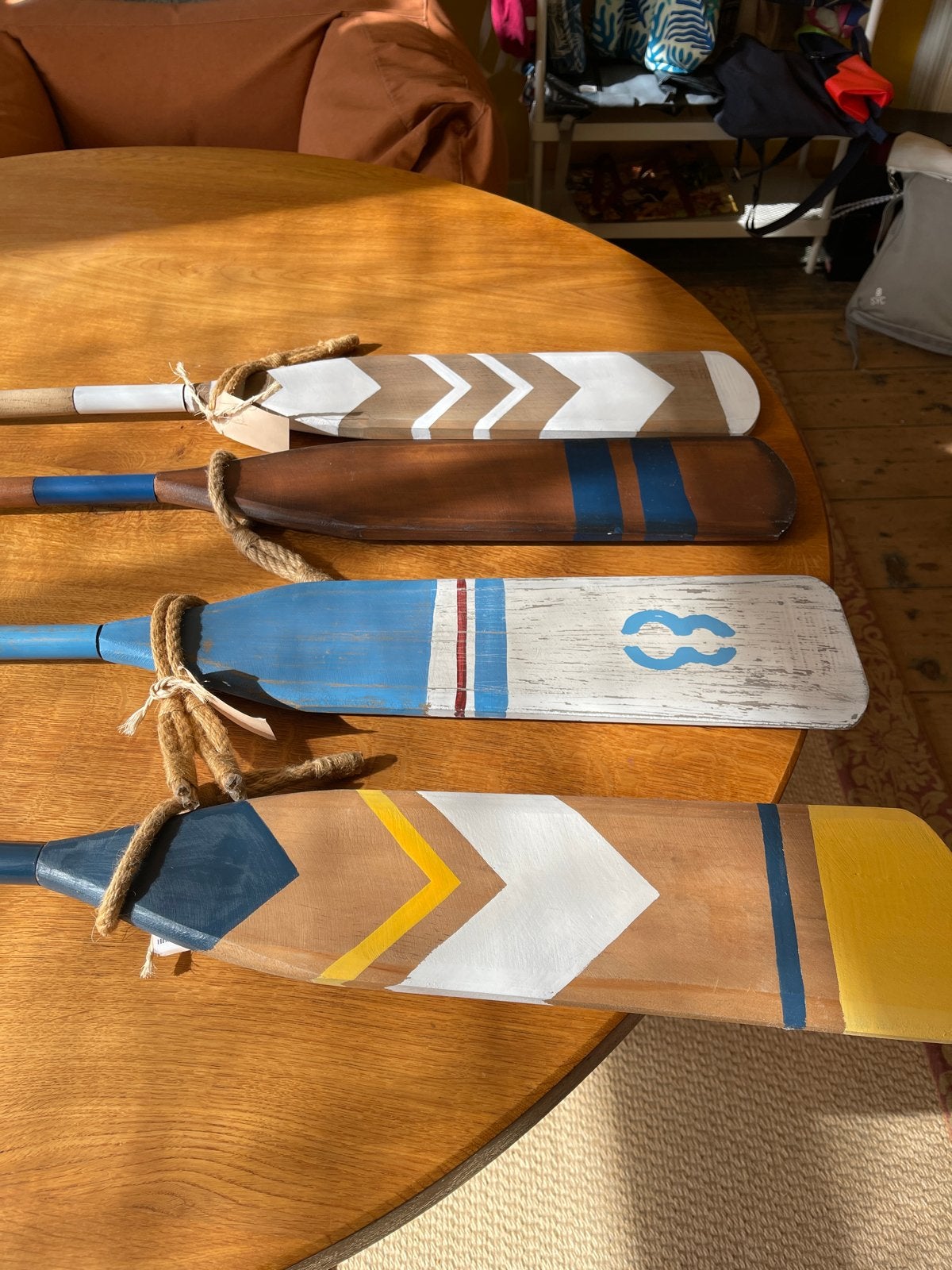 Decoratieve Roeispanen Set - Maritieme Wanddecoratie, Ophalen, Hout, Meerkleurig, Overige stijlen