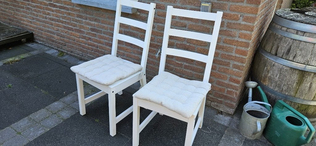 2 IKEA NORDVIKEN stoelen en kussens, Huis en Inrichting, Ophalen, 50 tot 100 cm, Modern, Scandinavisch, Tot twee personen