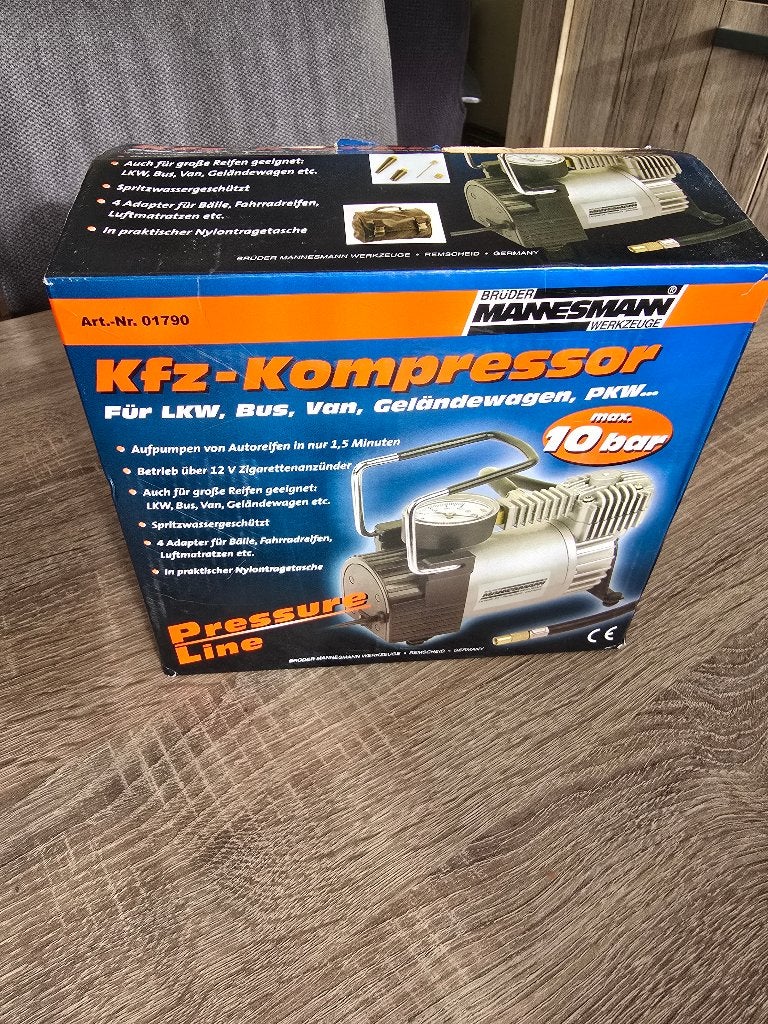 Nieuw. Bruder Mannesmann kompressor 12V max. druk 10 Bar, 6 tot 10 bar, Nieuw, Ophalen of Verzenden, Minder dan 200 liter/min