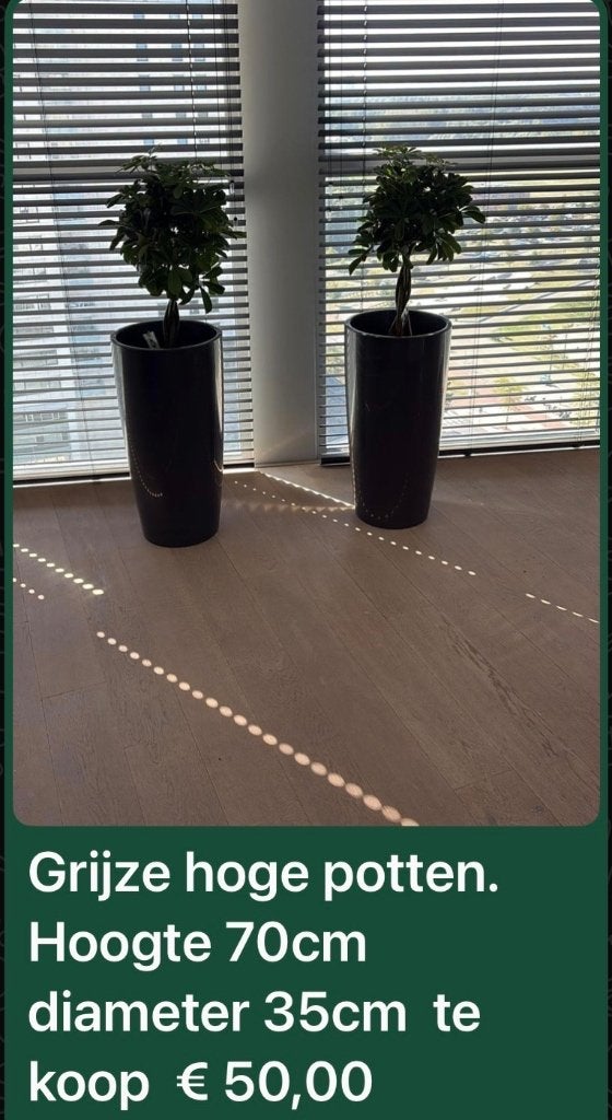 Planten potten, Tuin en Terras, Kunststof, Rond, Binnen, Zo goed als nieuw