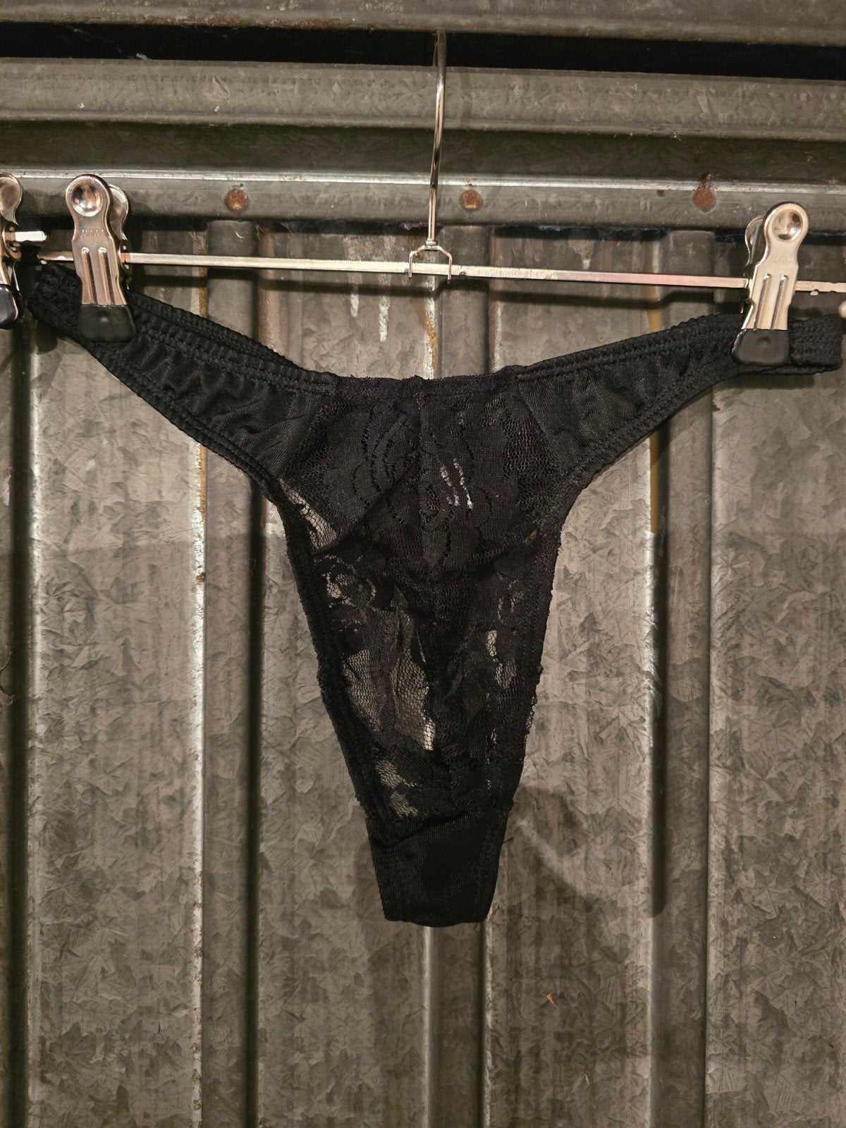 Zwarte kanten string, Verzenden, Zwart