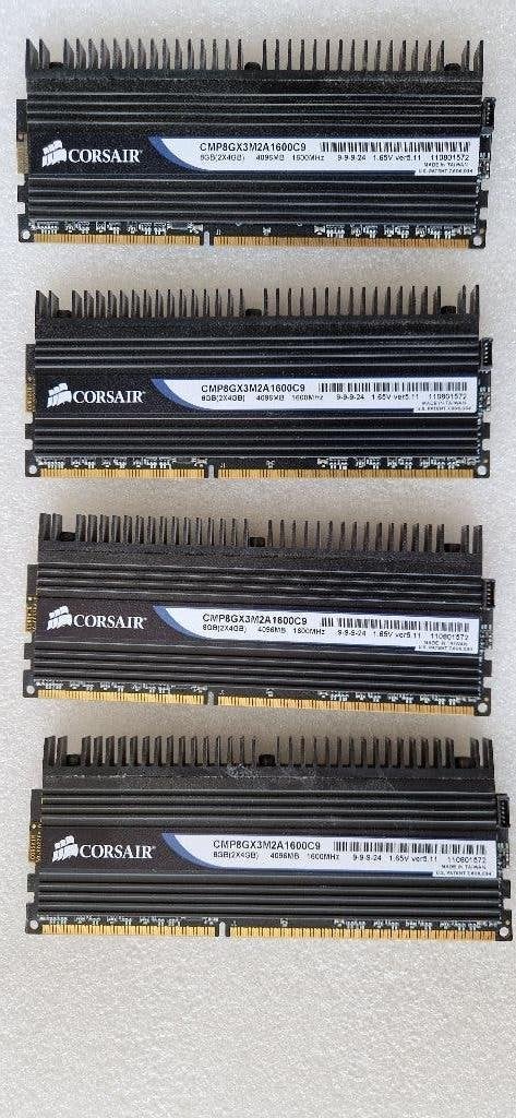 Corsair XMS3 8GB DDR3 1600MHz C9 Memory Kit, Computers en Software, Gebruikt, 32 GB, Server, DDR3