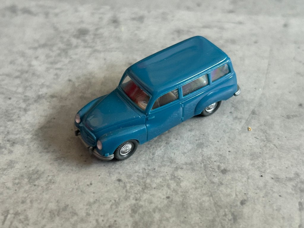 Wiking 1:87 Auto Union DKW  1000 universal blauw, Ophalen of Verzenden, Zo goed als nieuw, Auto, Wiking