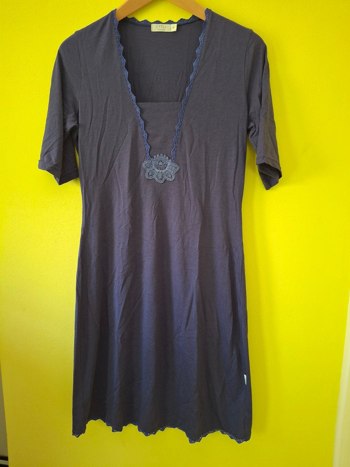 Cyell Intimates Blauw Nachthemd Nachtjapon km zomer Mt S, Cyell Intimates, Ophalen of Verzenden, Blauw, Nachtkleding