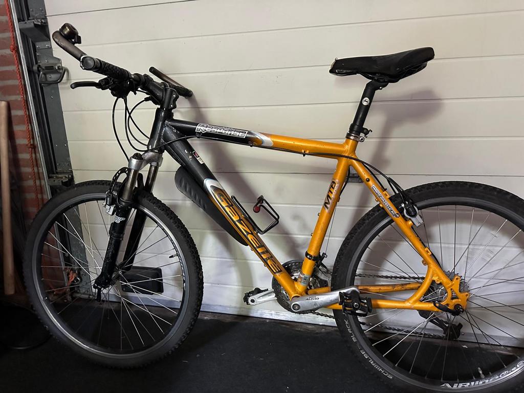 Gazelle Mountainbike, zwart met oranje frame 17 inch, Overige merken, Gebruikt, Hardtail, Heren