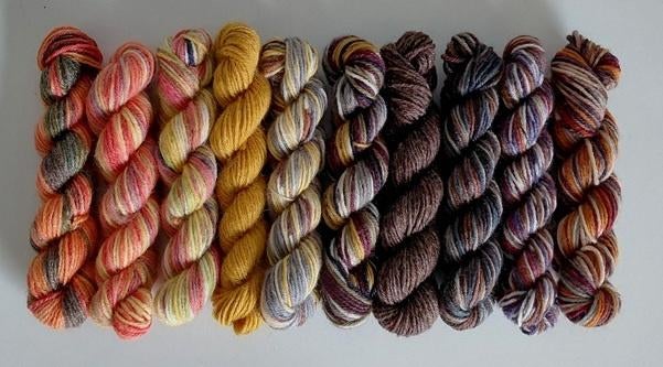 Restjes sokkenwol - 10 x 10 gram - Pakket A, Hobby en Vrije tijd, Breien en Haken, Ophalen of Verzenden, Nieuw, Breien of Haken