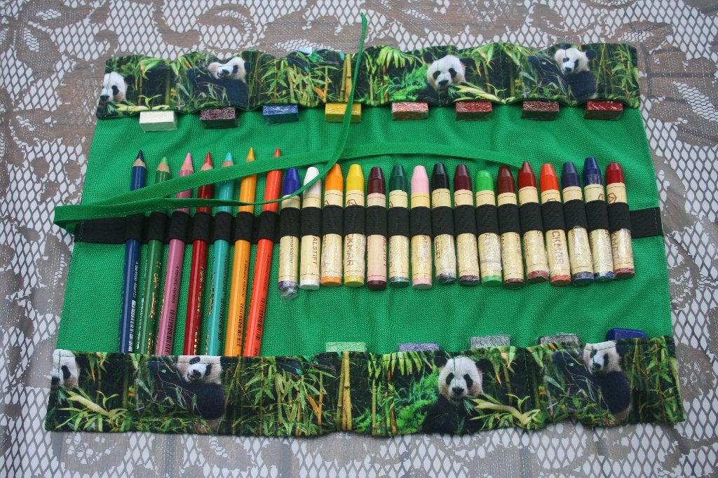 Roletui/krijtrol vrije school (panda's), Diversen, Schoolbenodigdheden, Ophalen of Verzenden