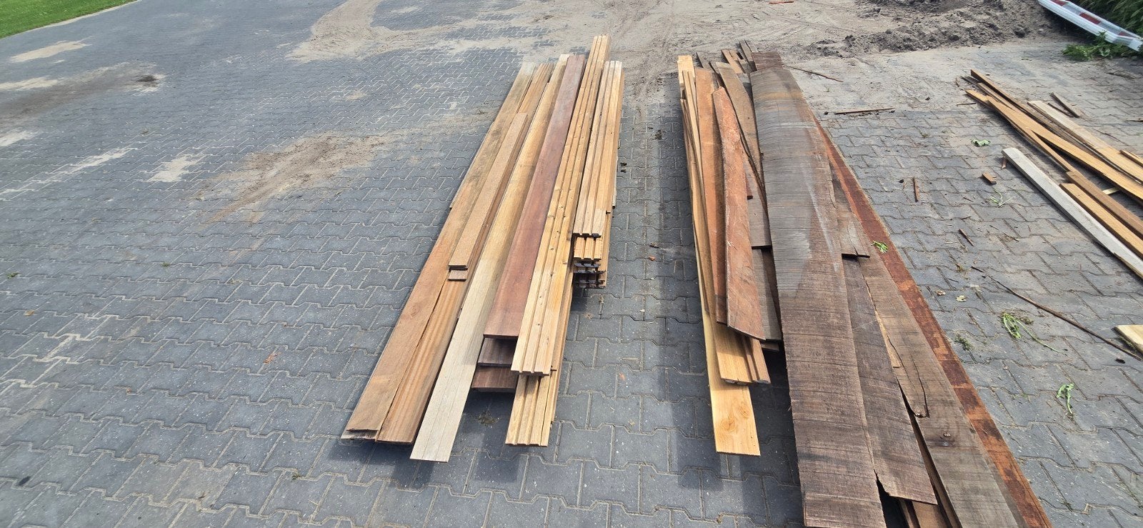 Hardhout planken 2 pallets, Ophalen