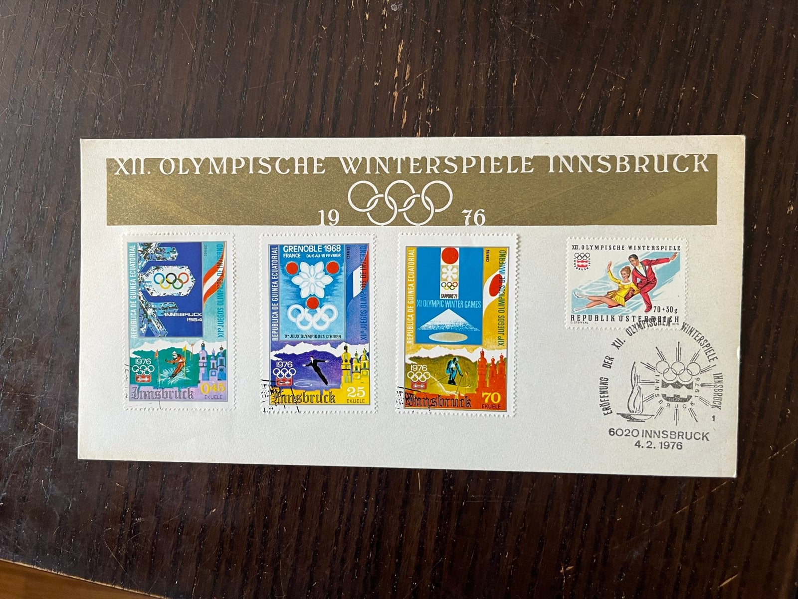 Olympische Winterspelen Innsbruck 1976 postzegels, Ophalen of Verzenden, Gestempeld, Sport