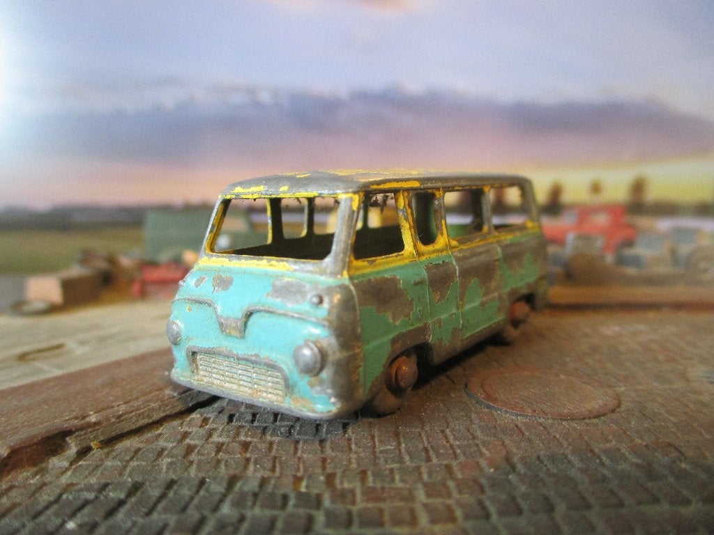 1:76 Ford Thames Estate Car Matchbox Lesney nr70 1959-65 #1, Ophalen of Verzenden, Gebruikt, Auto