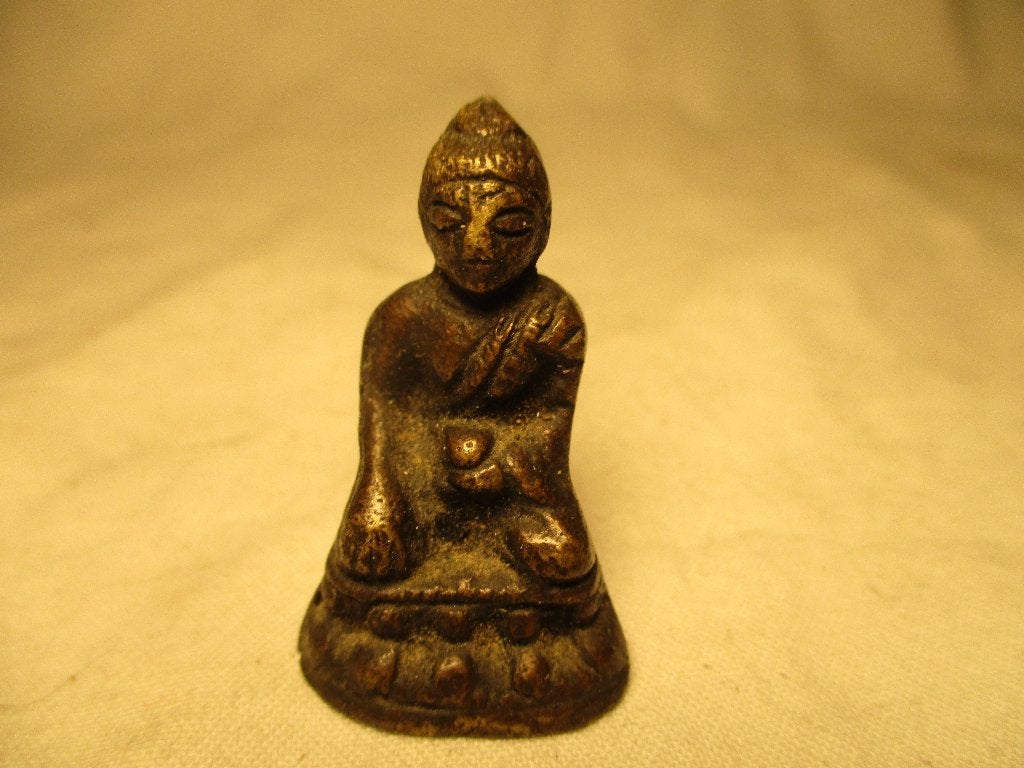 antiek klein Boedha figuurtje van brons, Ophalen of Verzenden