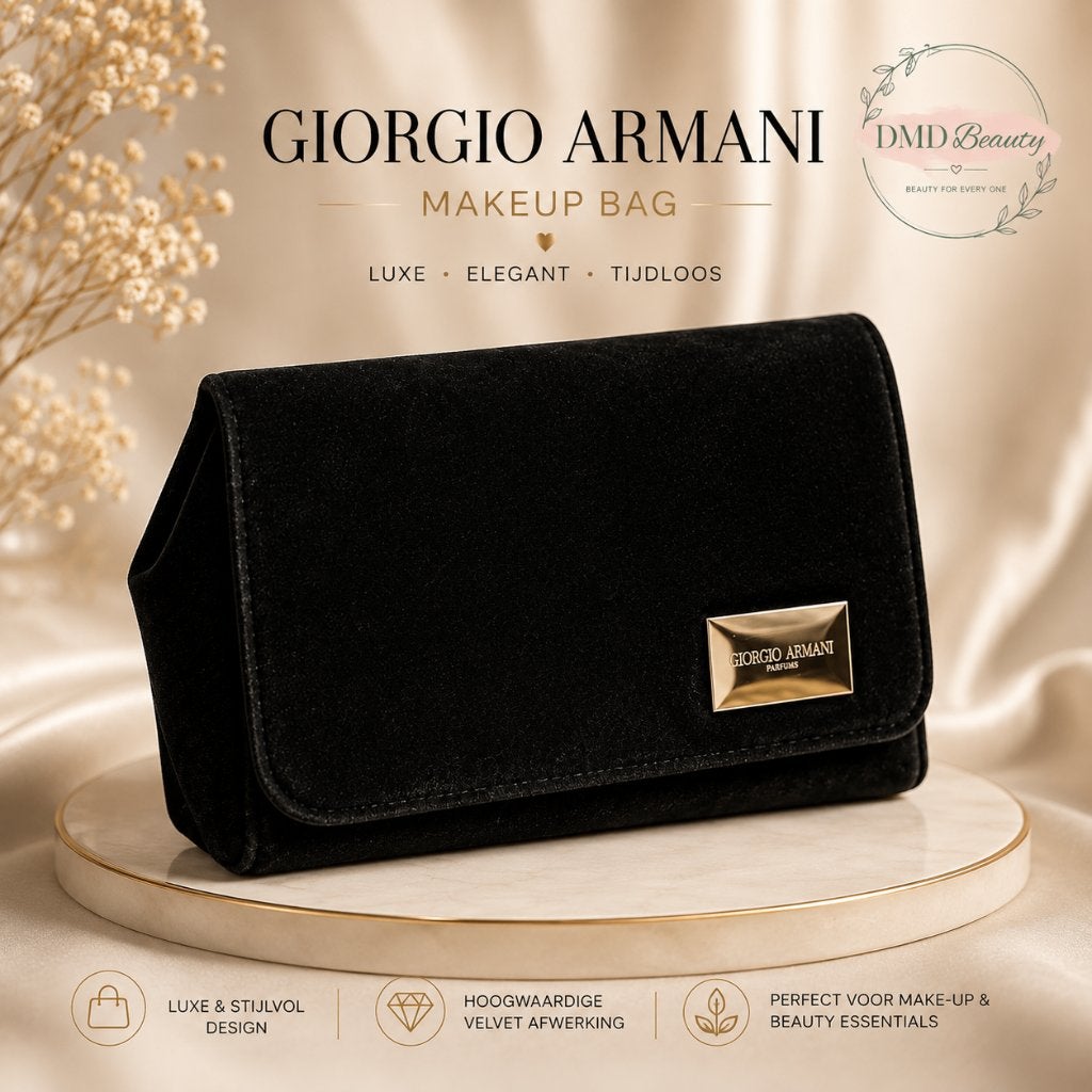Giorgio Armani makeup bag, Ophalen of Verzenden, Zo goed als nieuw, Zwart, Dame