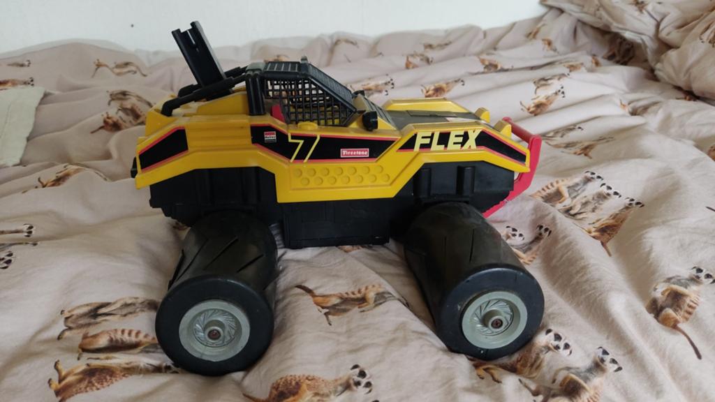 FLEX speelgoedwagen  uit 1985, Antiek en Kunst, Antiek | Speelgoed, Ophalen of Verzenden