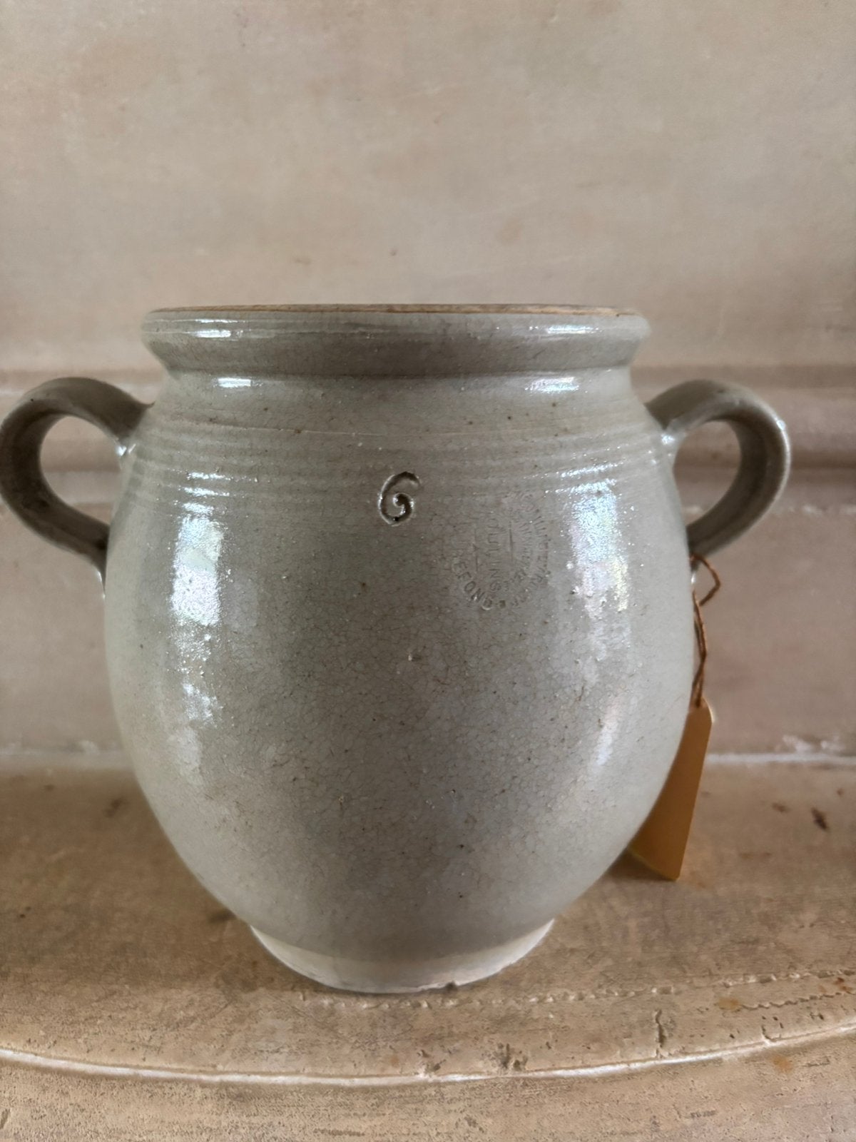 Grijze franse grespot carlotte antiek en brocante, Ophalen of Verzenden