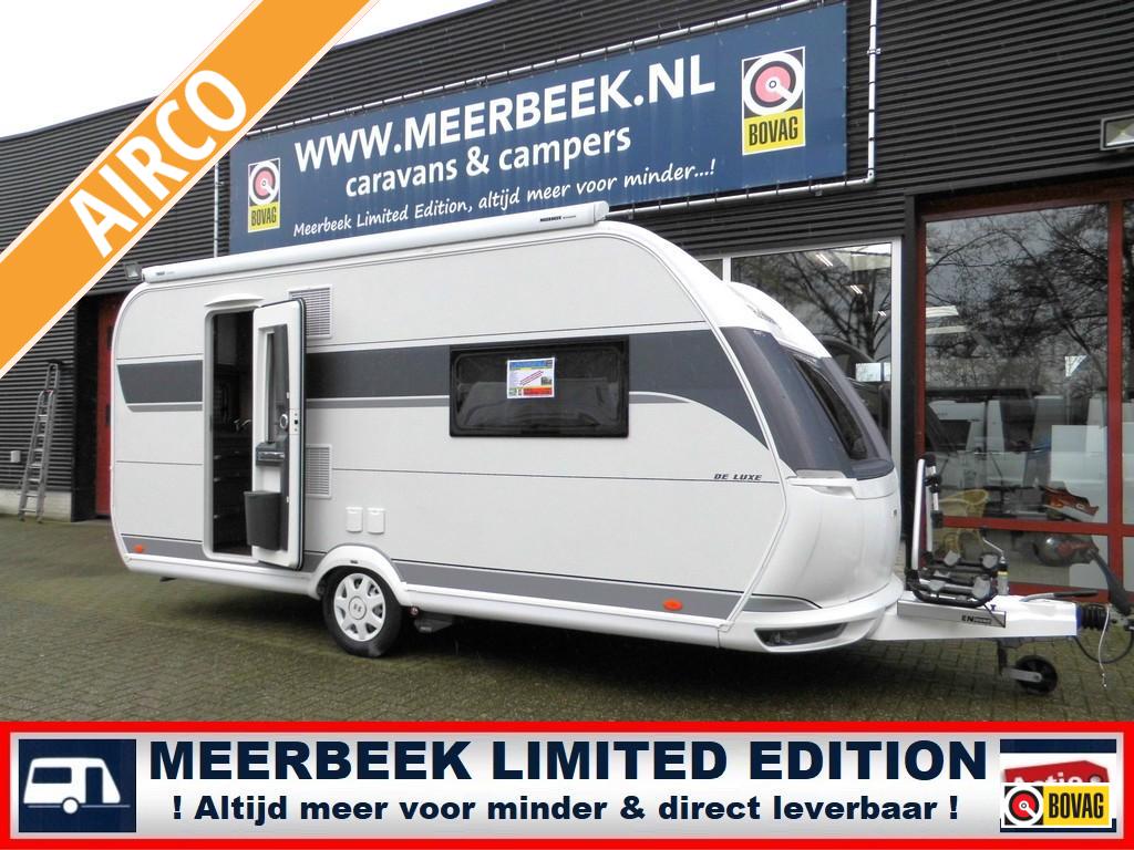 Hobby De Luxe 460 SFF +MOVER +LUIFEL +AIRCO ETC, Caravans en Kamperen, Caravans, Schokbreker, Hobby, Treinzit, Tot en met 3