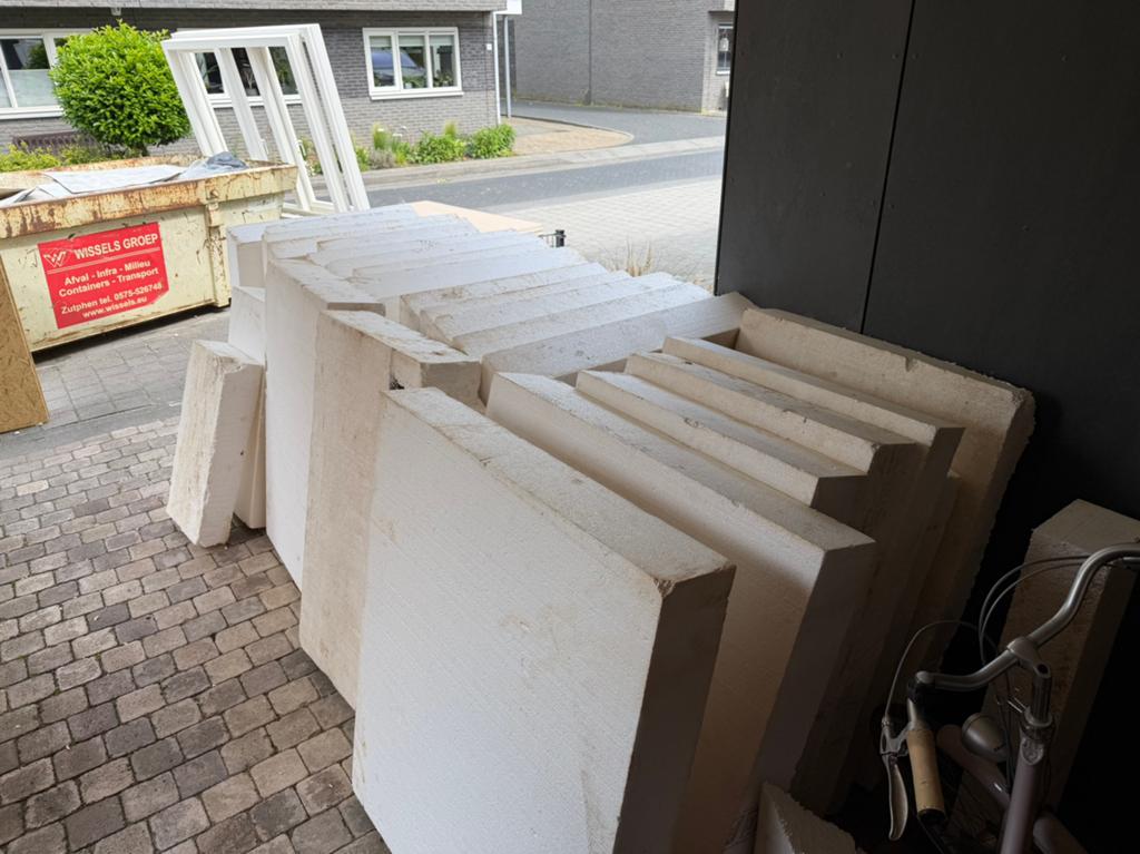 ***GRATIS AF TE HALEN*** Tempex circa 25 m2, Doe-het-zelf en Verbouw, Gebruikt, 12 cm of meer, Ophalen of Verzenden, 15 m² of meer