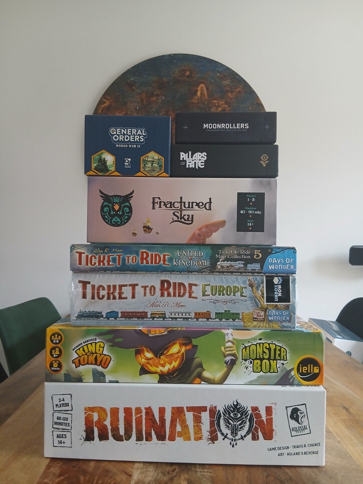 Boardgame collectie - Ticket to Ride, King of Tokyo ea., Hobby en Vrije tijd, Ophalen of Verzenden, Zo goed als nieuw
