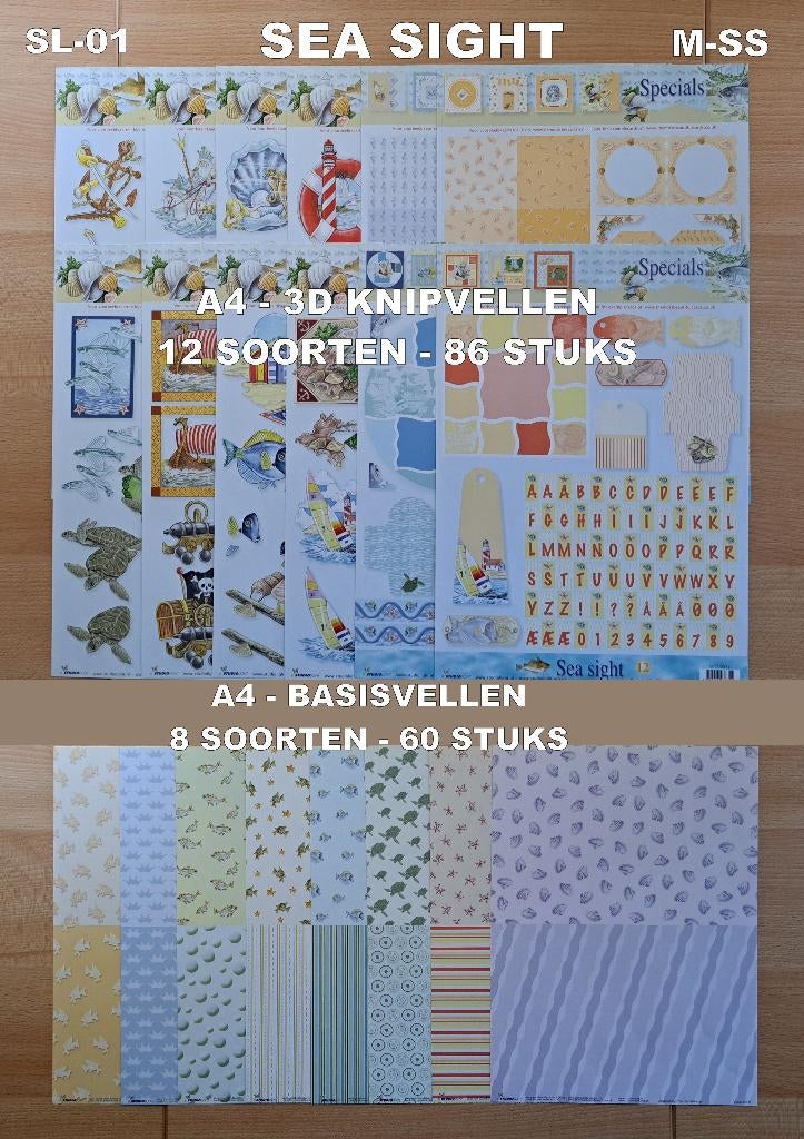 90...A4 KNIP-BASISVELLEN 30 SOORTEN-192 VELLEN (2 Series), Ophalen of Verzenden, Nieuw, Overige thema's, Knipvel