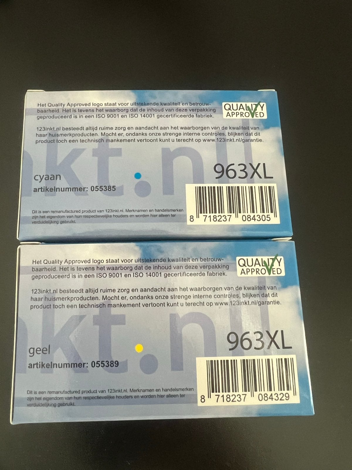 HP 963XL inktcartridges cyaan en geel (huismerk), Ophalen of Verzenden, Nieuw, Cartridge