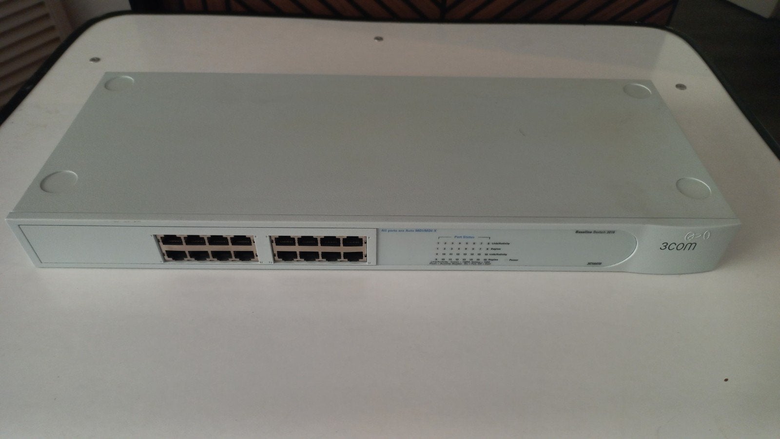 3Com Baseline Switch 2016 - 16-Poorts, Computers en Software, Netwerk switches, Gebruikt, Ophalen of Verzenden