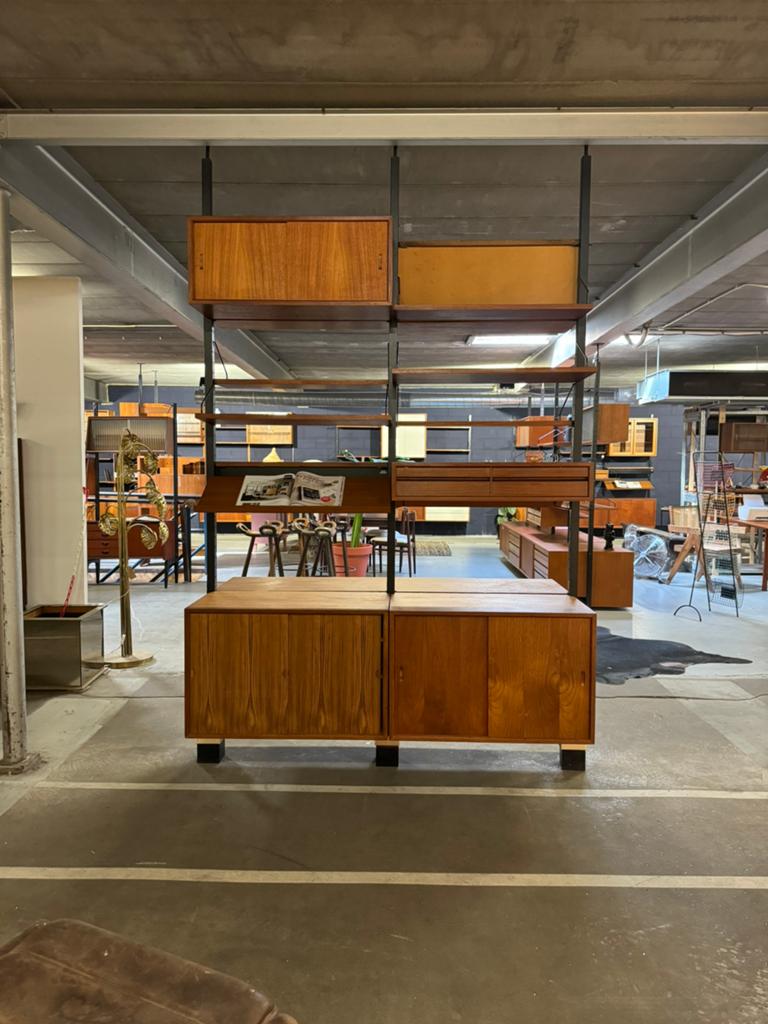 Poul Cadovius by Royal System vintage modulaire roomdivider, Gebruikt, 150 tot 200 cm, Glas, Ophalen of Verzenden