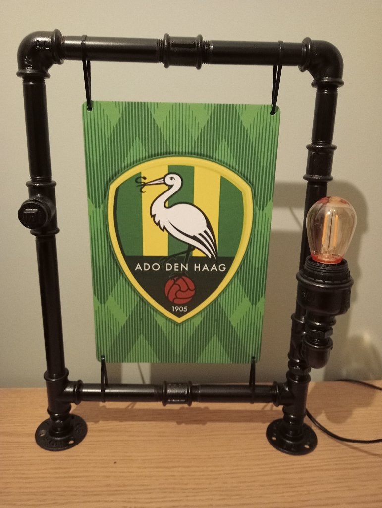 industriële handgemaakte steampunk lamp ADO DEN HAAG, Overige typen, Nieuw, Zwart, Met schakelaar