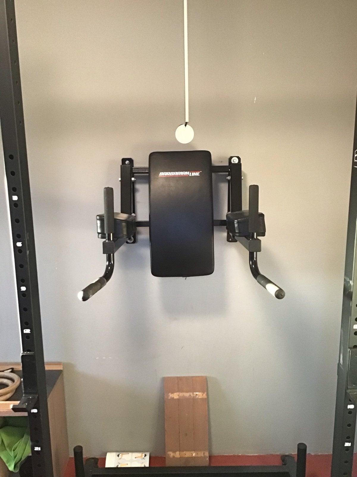 Barbarian Line Dip Station voor Power Rack, Sport en Fitness, Ophalen, Zo goed als nieuw, Armen, Overige typen