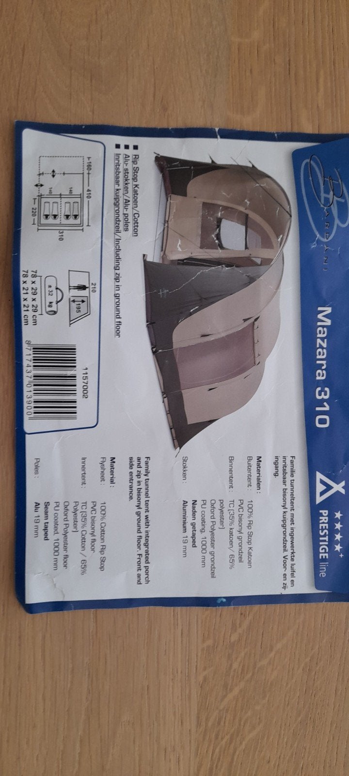 Mooi weinig gebruikte mazara tent te koop, Ophalen of Verzenden, Gebruikt, Tot en met 4