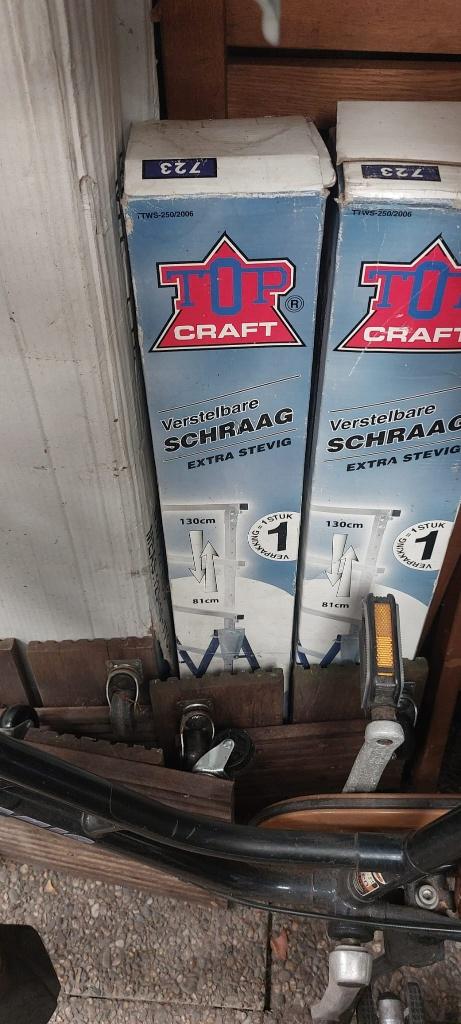 2 Verstelbare schragen Top Craft nieuw in doos, Ophalen, Nieuw, Overige typen, Minder dan 2 meter