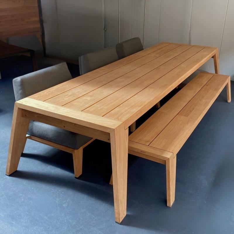 Tuinset Borek Low Diningset serie Hybrid, Ophalen, Bank, 6 zitplaatsen, Teakhout