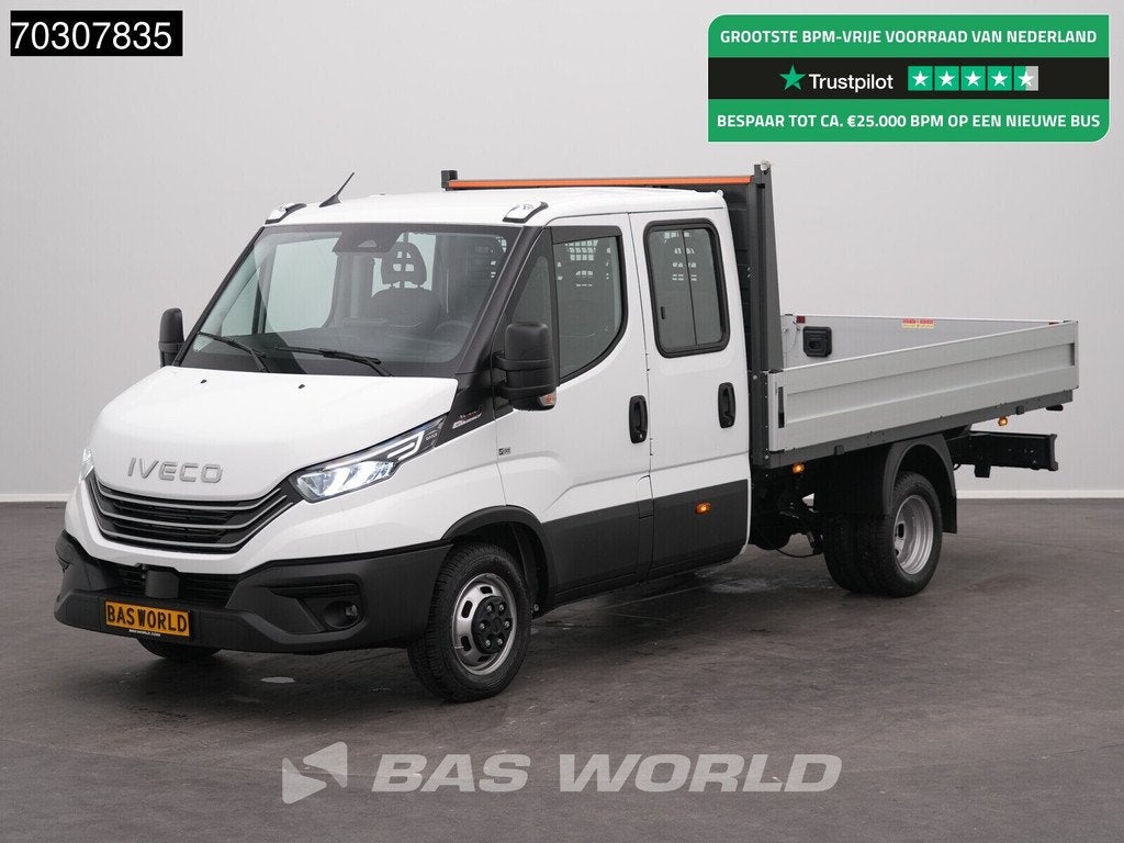 Iveco Daily 35C21 3.0L Open Laadbak Dubbel Cabine 210PK Dubb, Auto's, Bestelauto's, Bedrijf, Te koop, Achteruitrijcamera, Airconditioning