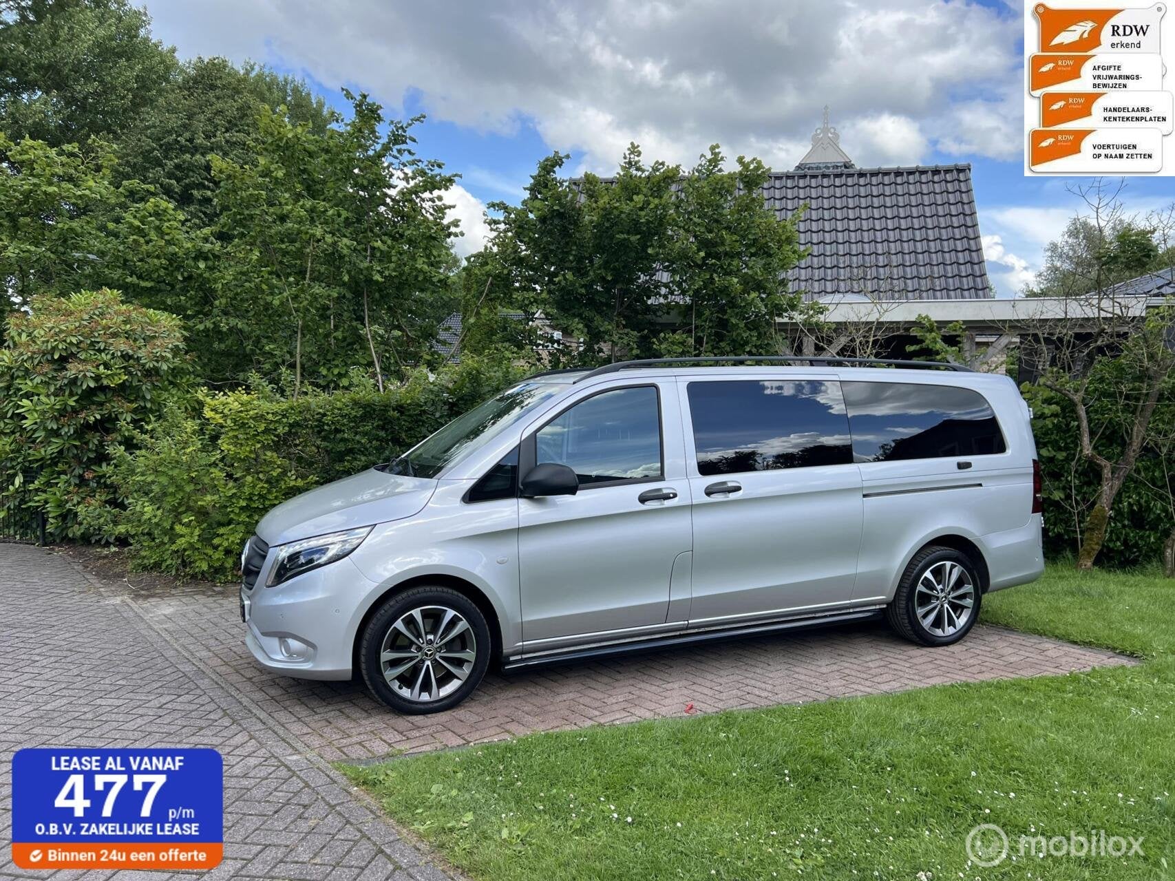 Prachtige Mercedes Vito Bestel 119 CDI 9G Tr Extra Lang 2022, Auto's, Automaat, Gebruikt, Euro 6, 2500 kg