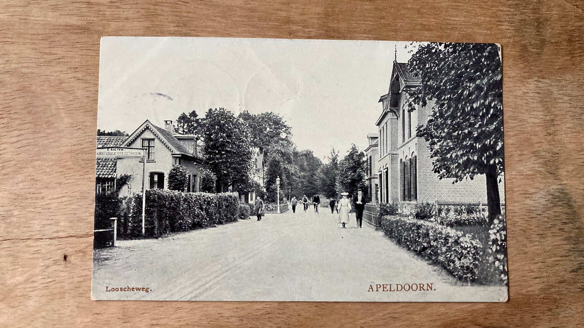Oude ansichtkaart Apeldoorn 1908 Looscheweg, Verzamelen, Ansichtkaarten | Nederland, Ophalen of Verzenden, Voor 1920, Gelopen