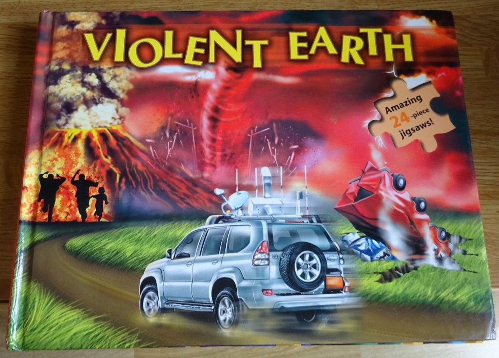 Puzzelboek – Violent Earth – 5 puzzels met elk 24 stukjes, Ophalen of Verzenden, Minder dan 500 stukjes, Nieuw, Legpuzzel