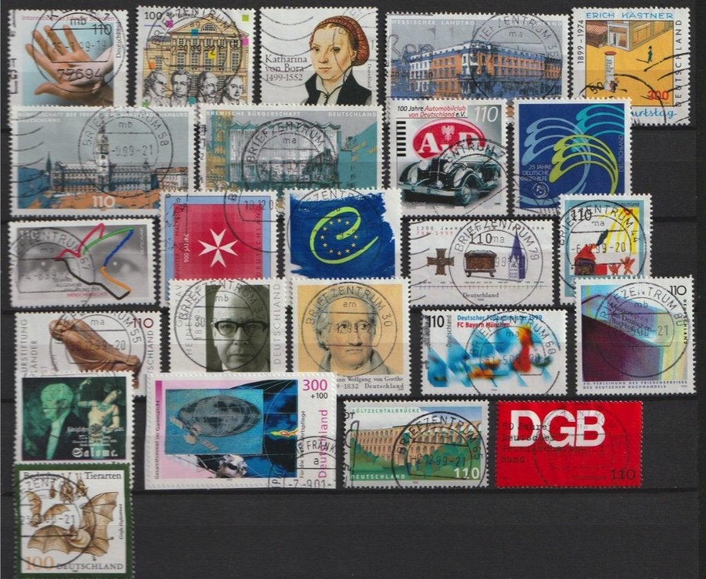 Duitsland setje zegels 1999, Postzegels en Munten, Ophalen of Verzenden, 1990 tot heden, Gestempeld