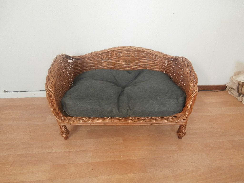 Rotan Poezenbank / Hondenbank, Huis en Inrichting, Minder dan 75 cm, Tweepersoons, Riet of Rotan, Ophalen of Verzenden