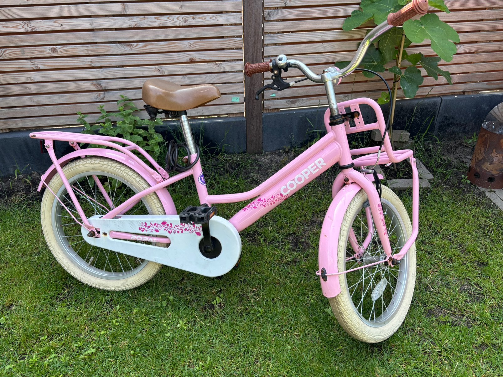 Popal meisjes fiets 18 inch roze, Ophalen, Gebruikt, 18 inch, Handrem