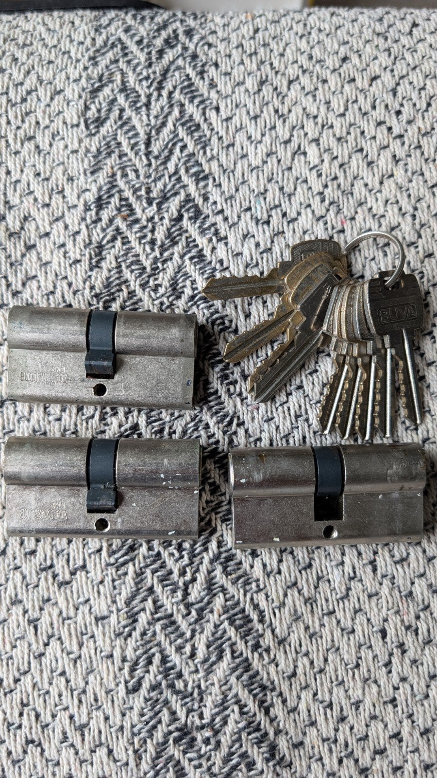 Cilindersloten met sleutels - SKG 2002, Ophalen of Verzenden, Gebruikt, Overige materialen, Slot