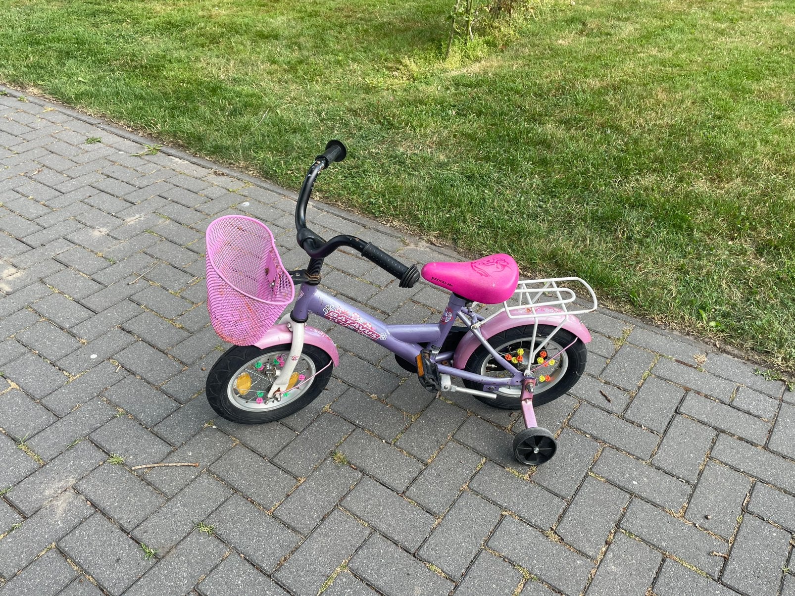 Meisjesfiets / kinderfiets 12 inch, Ophalen, Terugtraprem, Zijwieltjes, Gebruikt