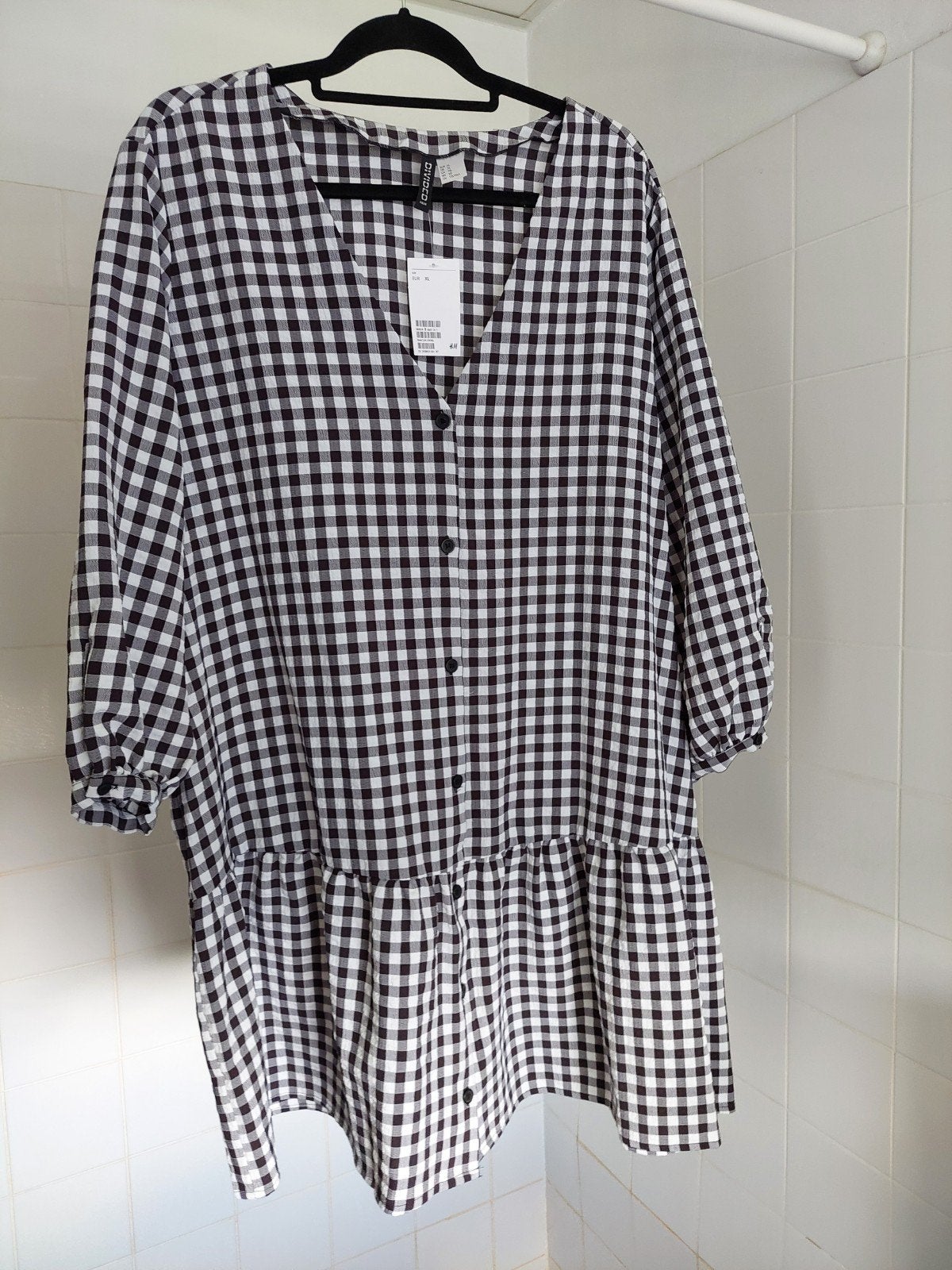 Zomerjurk  XL, Kleding | Dames, H&M, Zwart, Maat 46/48 (XL) of groter, Nieuw