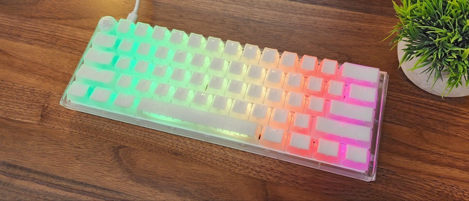 Ducky One 3 Mini Aura White RGB Gaming keyboard, Hot-swappable, Nieuw, Ophalen of Verzenden, Qwerty