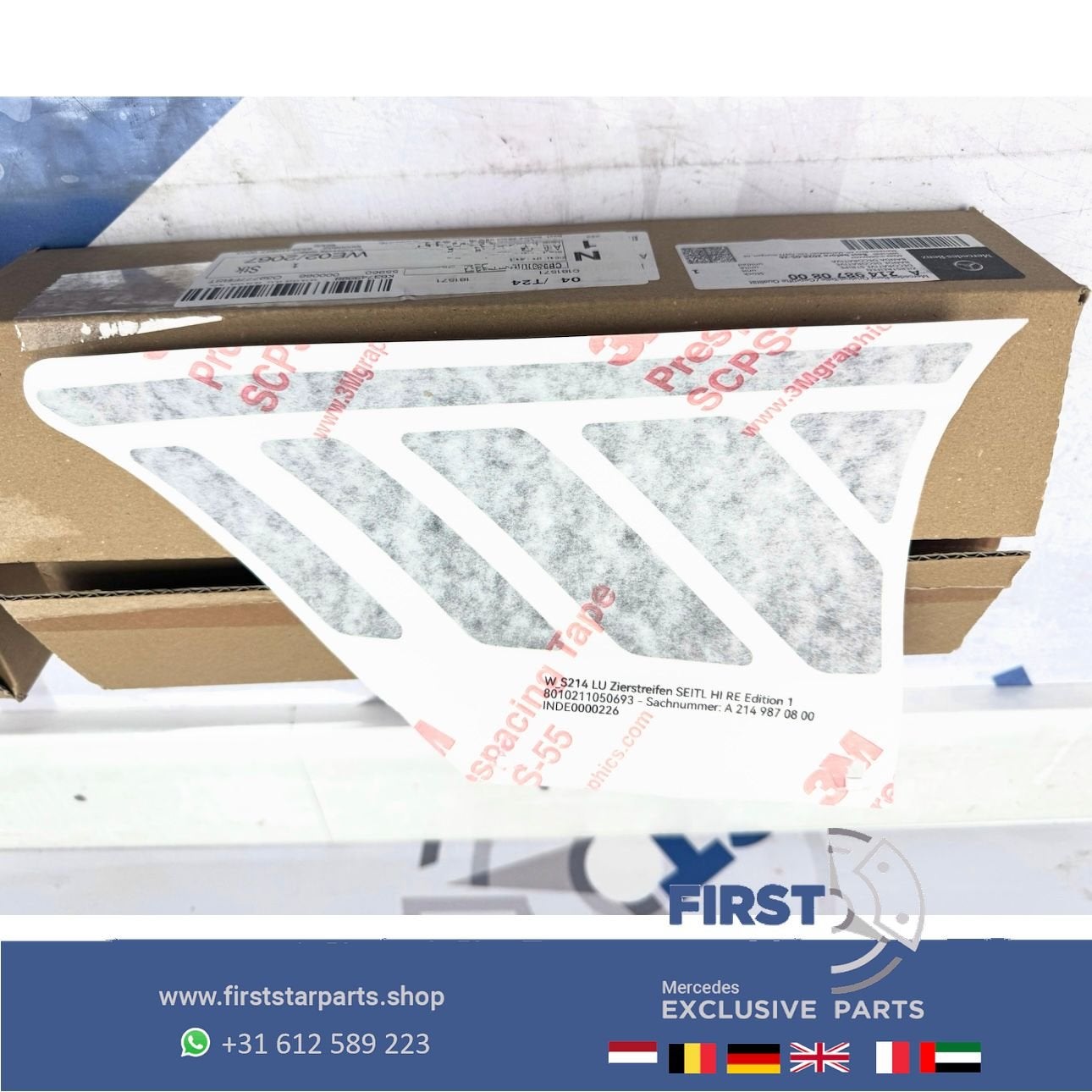W214 E53 AMG EDITION ACHTERBUMPER STICKER SET L/R STRIPING E, Ophalen of Verzenden, -, -, -