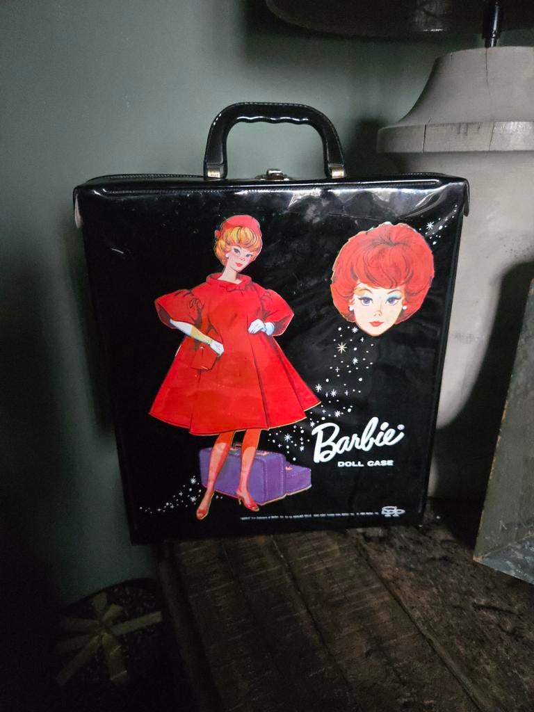 Zeldzame vintage Barbie koffer met unieke bloemen binnenkant, Verzamelen, Ophalen of Verzenden, Gebruikt
